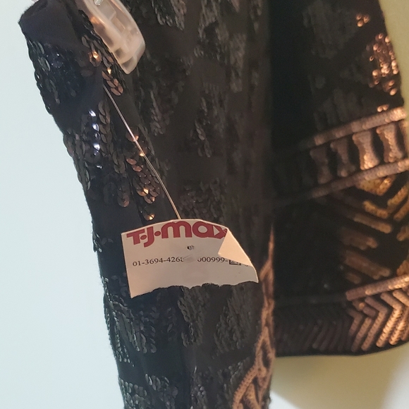 Express Black Metallic Embellished Mini Skirt - Picture 7 of 10